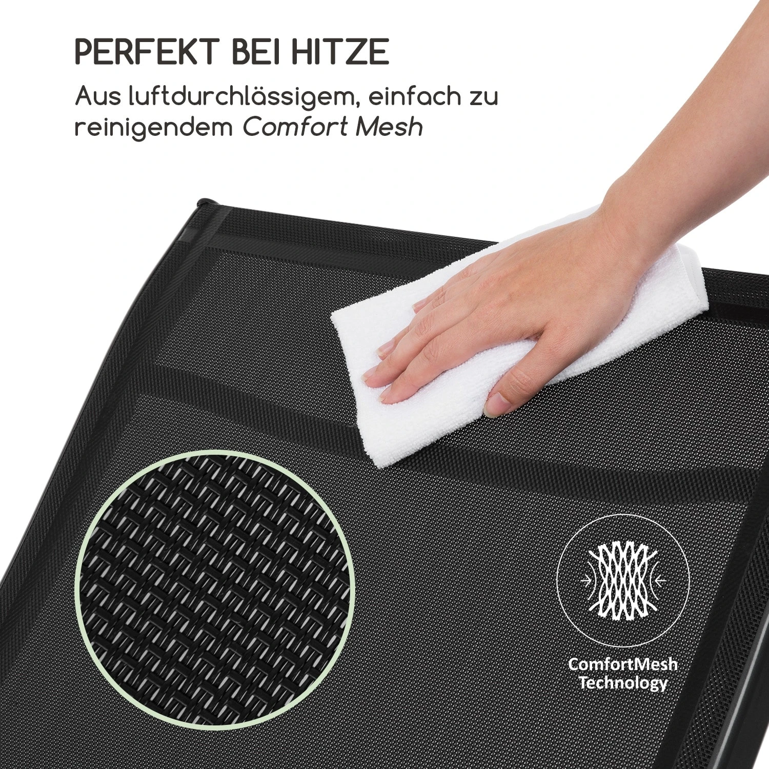 Beverly Wood Sonnenliege Schaukelstuhl Aluminium Schwarz 6 Beverly Wood Sonnenliege Schaukelstuhl Aluminium Schwarz – Bild 4