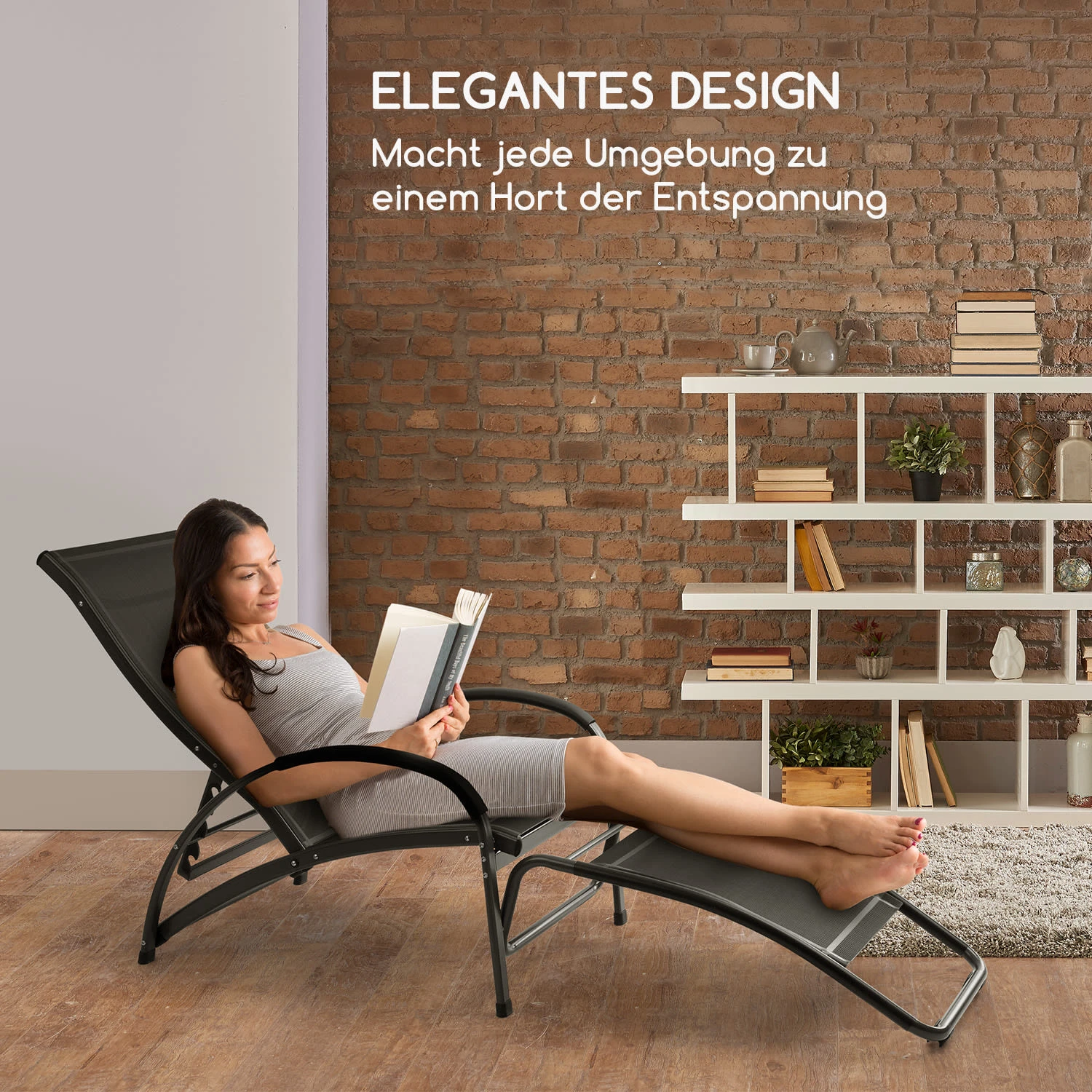 Beverly Wood Sonnenliege Schaukelstuhl Aluminium Schwarz 9 Beverly Wood Sonnenliege Schaukelstuhl Aluminium Schwarz – Bild 7