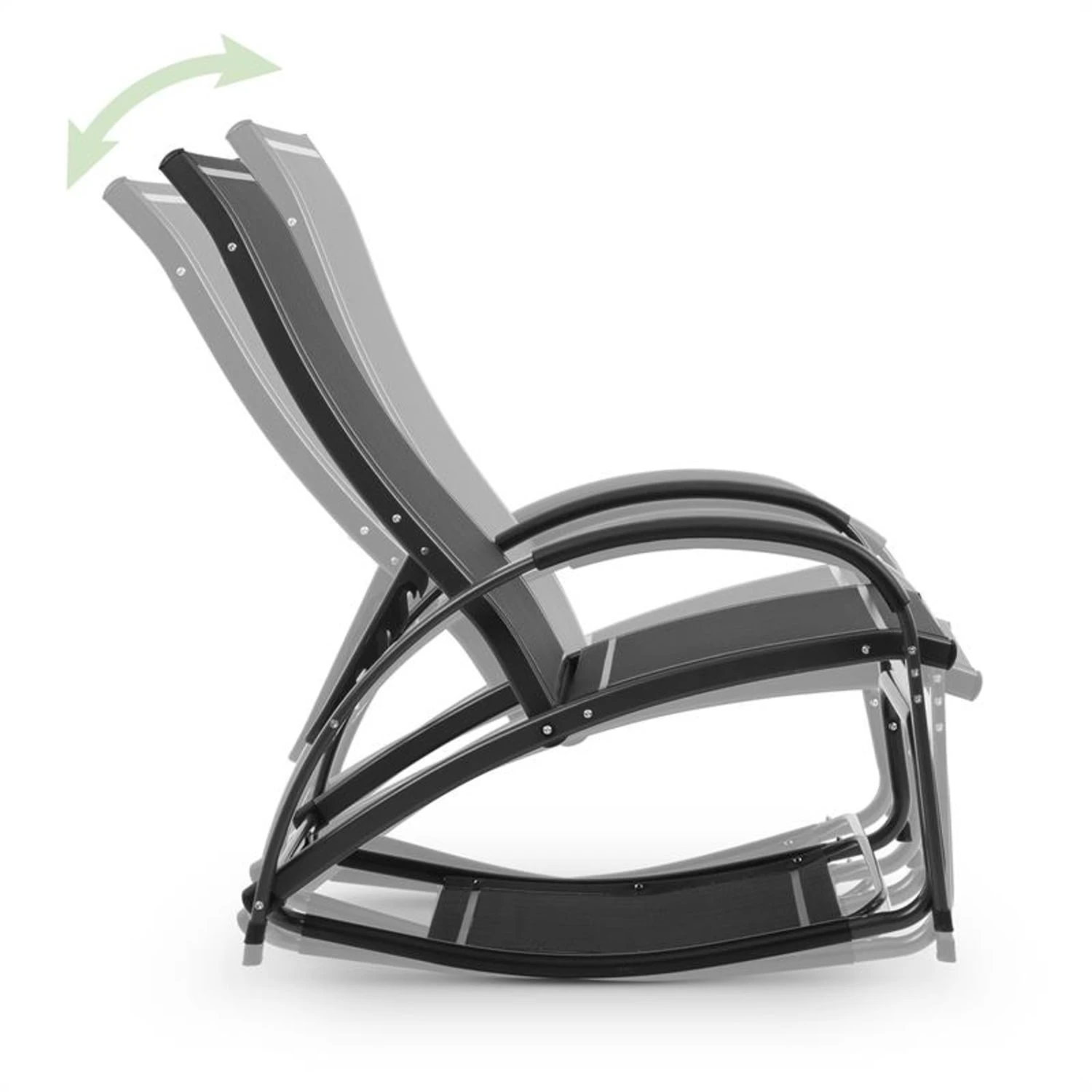 Beverly Wood Sonnenliege Schaukelstuhl Aluminium Schwarz 10 Beverly Wood Sonnenliege Schaukelstuhl Aluminium Schwarz – Bild 8