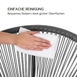 Roqueta Schaukelstuhl Retro-Design 4mm-Geflecht Grau 16 Roqueta Schaukelstuhl Retro-Design 4mm-Geflecht Grau -Gartenbedarf Geschäft 10033465 de 0007 logo