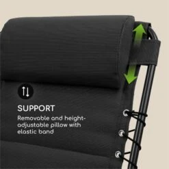 California Dreaming Sonnenliege, Polsterung, Stahlrahmen, Schwarz 16 California Dreaming Sonnenliege, Polsterung, Stahlrahmen, Schwarz -Gartenbedarf Geschäft 10033474 yy 0007 logo Blumfeldt California Dreaming Sonnenliege schwarz