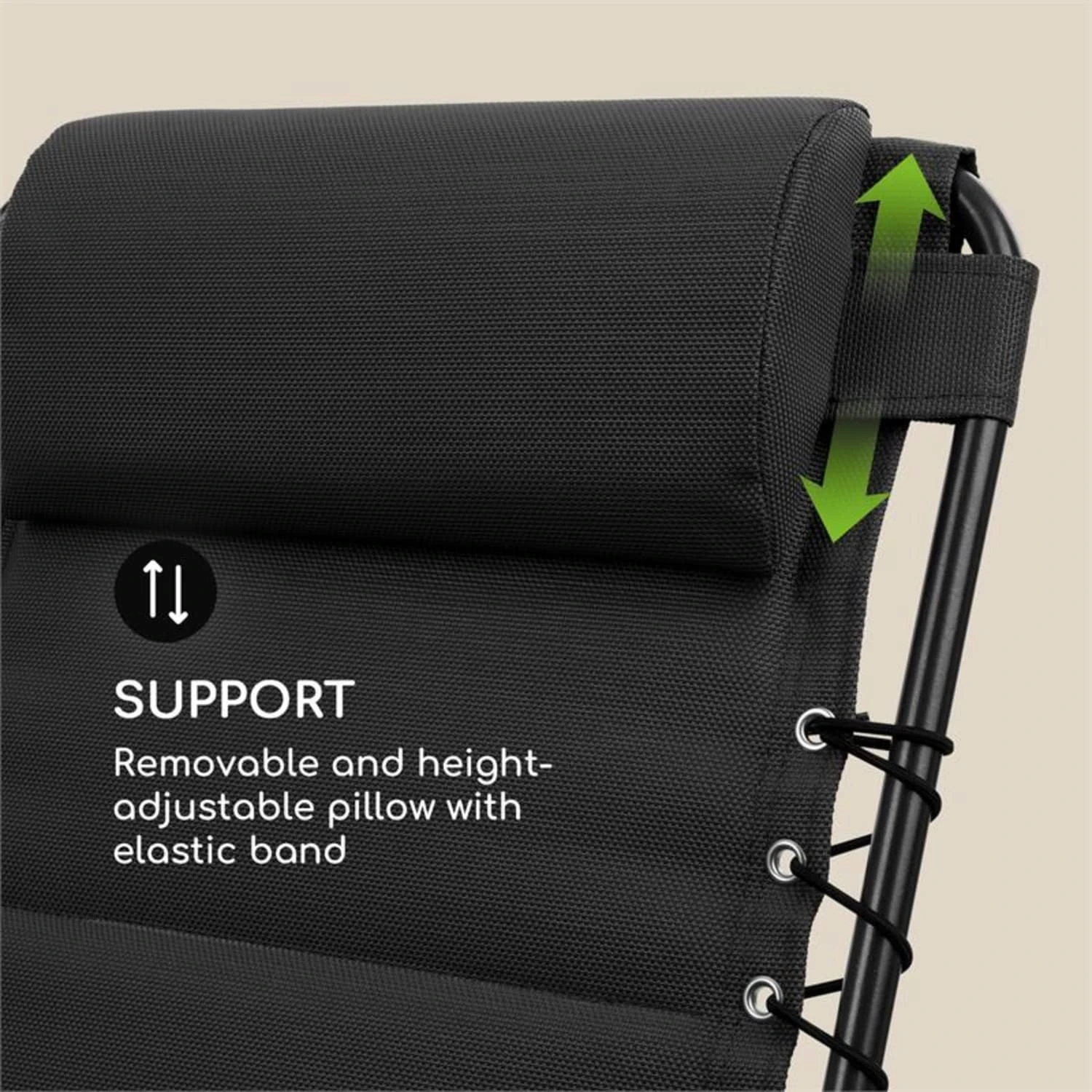 California Dreaming Sonnenliege, Polsterung, Stahlrahmen, Schwarz 9 California Dreaming Sonnenliege, Polsterung, Stahlrahmen, Schwarz – Bild 7