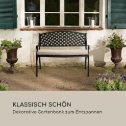 Pozzilli BL Gartenbank Aluminiumguss Witterungsbeständig Schwarz -Gartenbedarf Geschäft 10033486 de 0002 logo