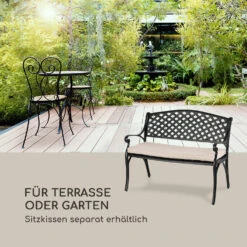 Pozzilli BL Gartenbank Aluminiumguss Witterungsbeständig Schwarz -Gartenbedarf Geschäft 10033486 de 0006 logo