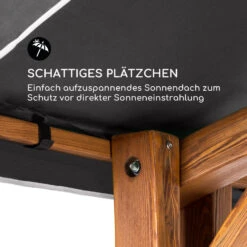 Aruba Hollywoodschaukel Sonnendach 130cm 2-Sitzer Massivholz Grau -Gartenbedarf Geschäft 10033574 de 0007 logo