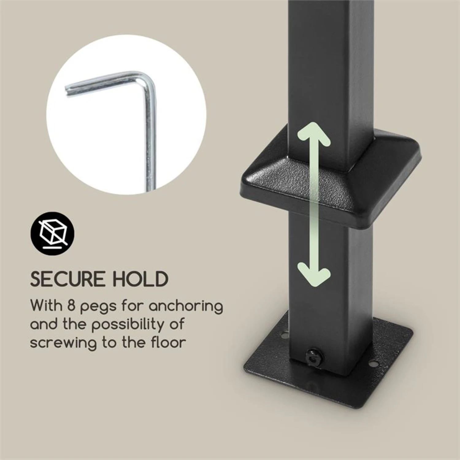 Steakhouse Al Sur Pavillon 244x260x152cm 160 G Flammhemmend Stahl Grau 7 Steakhouse Al Sur Pavillon 244x260x152cm 160 G Flammhemmend Stahl Grau – Bild 5