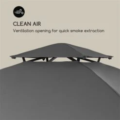 Steakhouse Al Sur Pavillon 244x260x152cm 160 G Flammhemmend Stahl Grau 17 Steakhouse Al Sur Pavillon 244x260x152cm 160 G Flammhemmend Stahl Grau -Gartenbedarf Geschäft 10033609 yy 0007 logo Blumfeldt Steakhouse al Sur Pavillon grau