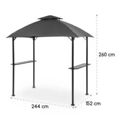 Steakhouse Al Sur Pavillon 244x260x152cm 160 G Flammhemmend Stahl Grau 19 Steakhouse Al Sur Pavillon 244x260x152cm 160 G Flammhemmend Stahl Grau -Gartenbedarf Geschäft 10033609 yy 0009 logo Blumfeldt Steakhouse al Sur Pavillon grau