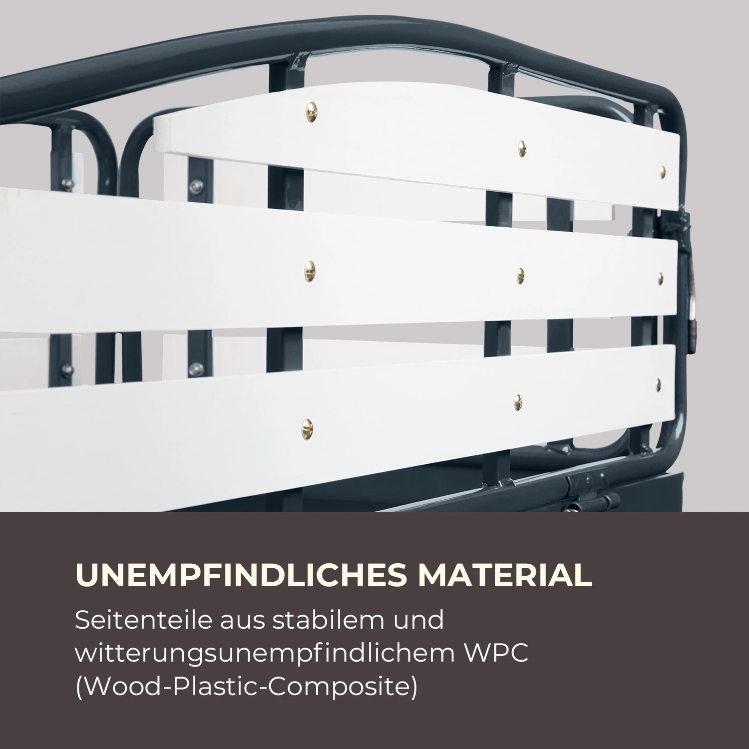 Ventura Handwagen Bollerwagen Schwerlast 300 Kg Wetterfest Stahl WPC 5 Ventura Handwagen Bollerwagen Schwerlast 300 Kg Wetterfest Stahl WPC – Bild 3