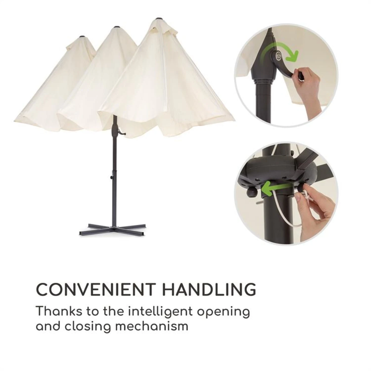 Twin Peaks Sonnenschirm Sonnenschutz 456 X 245 X 268 Cm Polyester 9 Twin Peaks Sonnenschirm Sonnenschutz 456 X 245 X 268 Cm Polyester – Bild 7