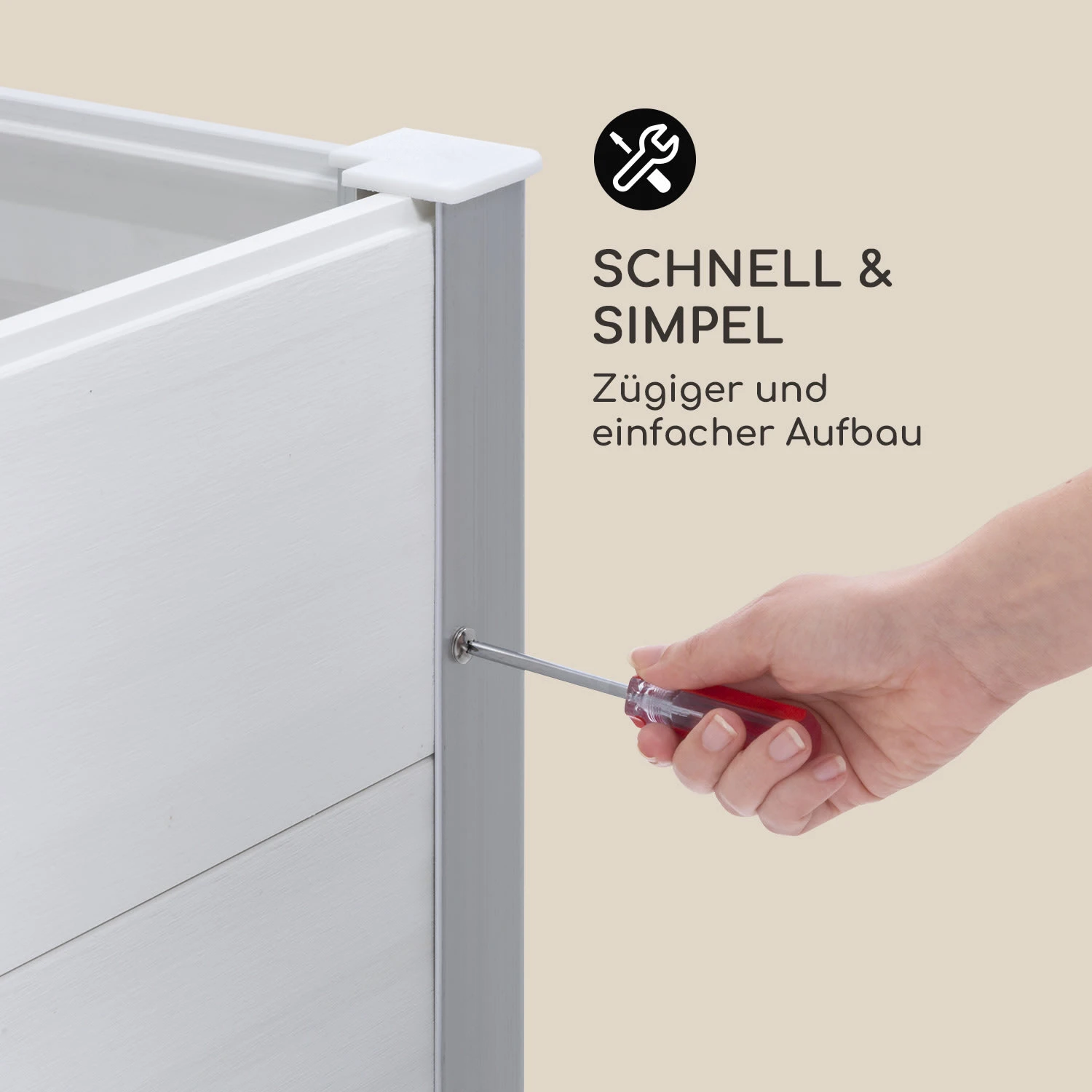 Nova Grow Gartenbeet 100 X 91 X 100 Cm WPC Holzoptik 8 Nova Grow Gartenbeet 100 X 91 X 100 Cm WPC Holzoptik – Bild 6