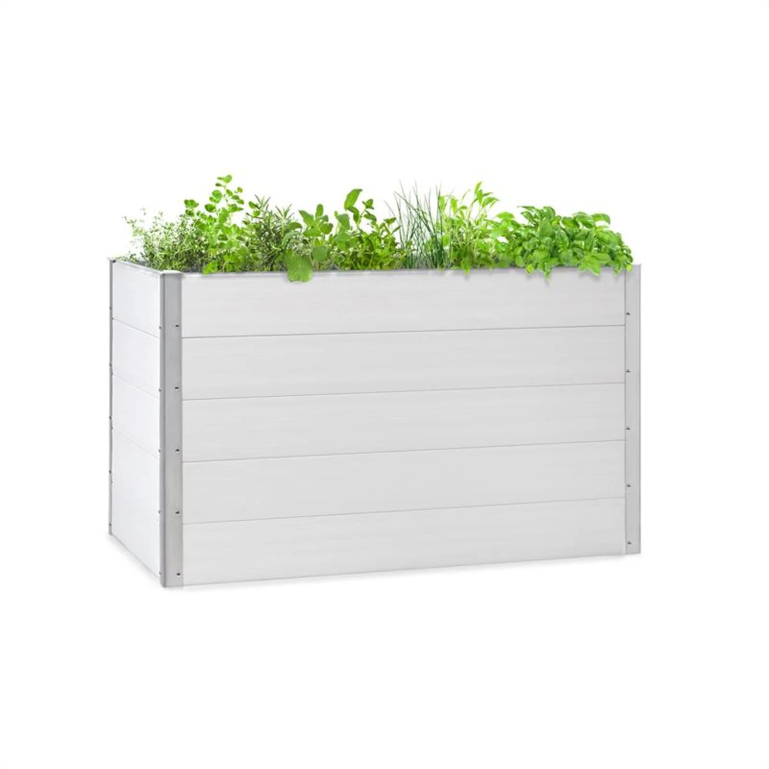 Nova Grow Gartenbeet 150 X 91 X 100 Cm WPC Holzoptik Weiß 3 Nova Grow Gartenbeet 150 X 91 X 100 Cm WPC Holzoptik Weiß