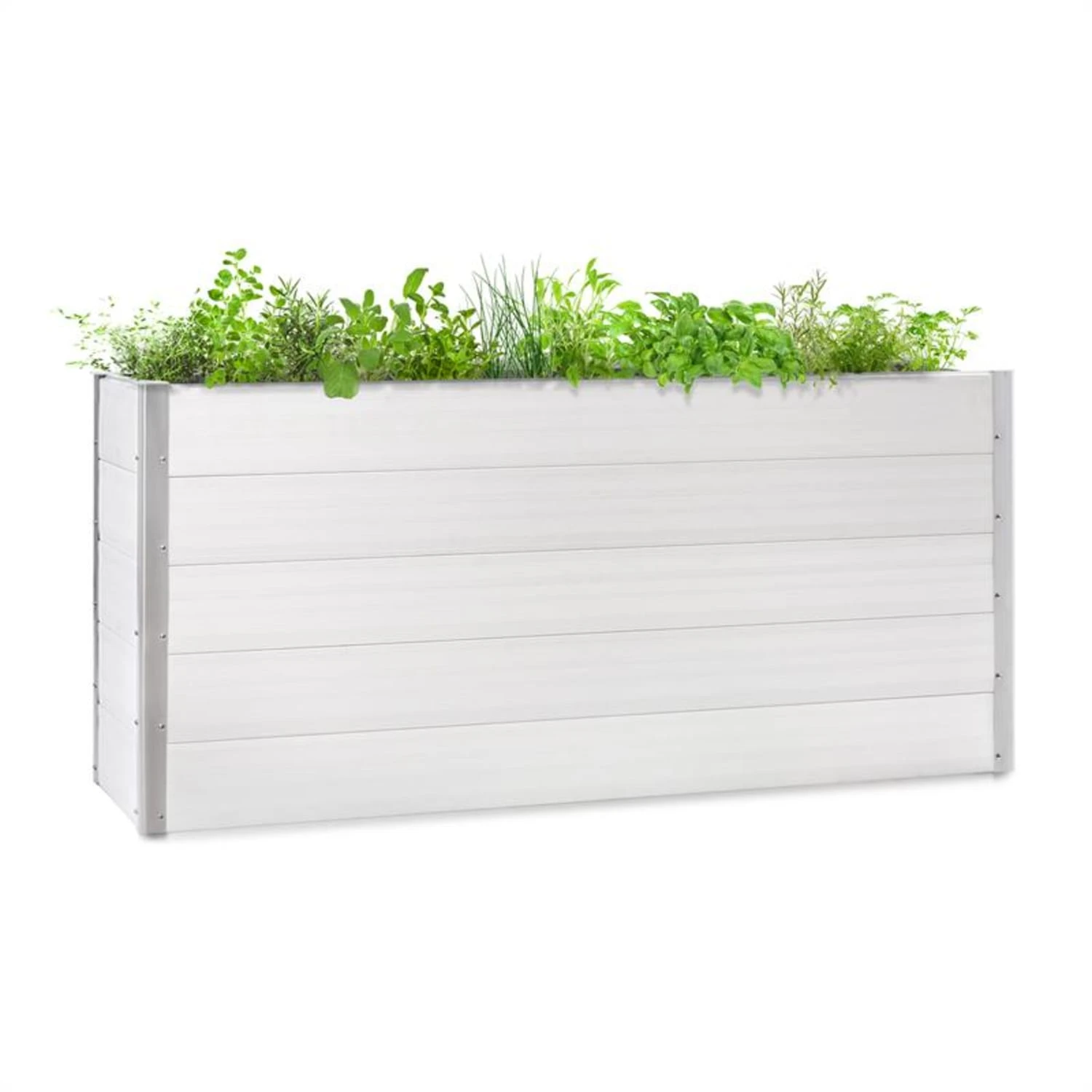 Nova Grow Gartenbeet 195 X 91 X 50 Cm WPC Holzoptik Weiß 3 Nova Grow Gartenbeet 195 X 91 X 50 Cm WPC Holzoptik Weiß