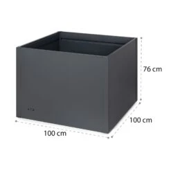 Highgrow Deluxe Hochbeet 100 X 76 X 100 Cm Verzinkter Stahl -Gartenbedarf Geschäft 10034751 yy 0007 logo blumfeldt Highgrow Deluxe Hochbeet 100x100