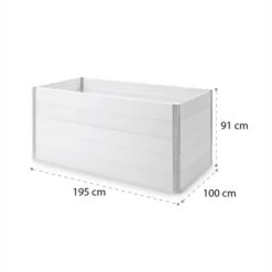 Nova Grow Gartenbeet 195 X 91 X 100 Cm WPC Holzoptik Weiß 19 Nova Grow Gartenbeet 195 X 91 X 100 Cm WPC Holzoptik Weiß -Gartenbedarf Geschäft 10034752 yy 0009 logo Blumfeldt Nova Grow Gartenbeet 195x91x100cm reedit