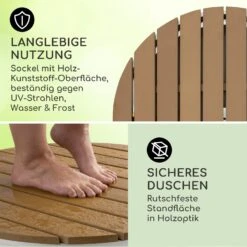 Sumatra Breeze Round Gartendusche WPC Aluminium 70x55cm Rund -Gartenbedarf Geschäft 10034760 de 0003 usp