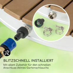 Sumatra Breeze Round Gartendusche WPC Aluminium 70x55cm Rund -Gartenbedarf Geschäft 10034760 de 0005 usp