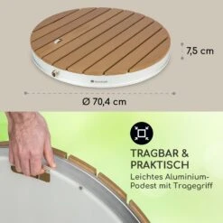 Sumatra Breeze Round Gartendusche WPC Aluminium 70x55cm Rund -Gartenbedarf Geschäft 10034760 de 0006 usp