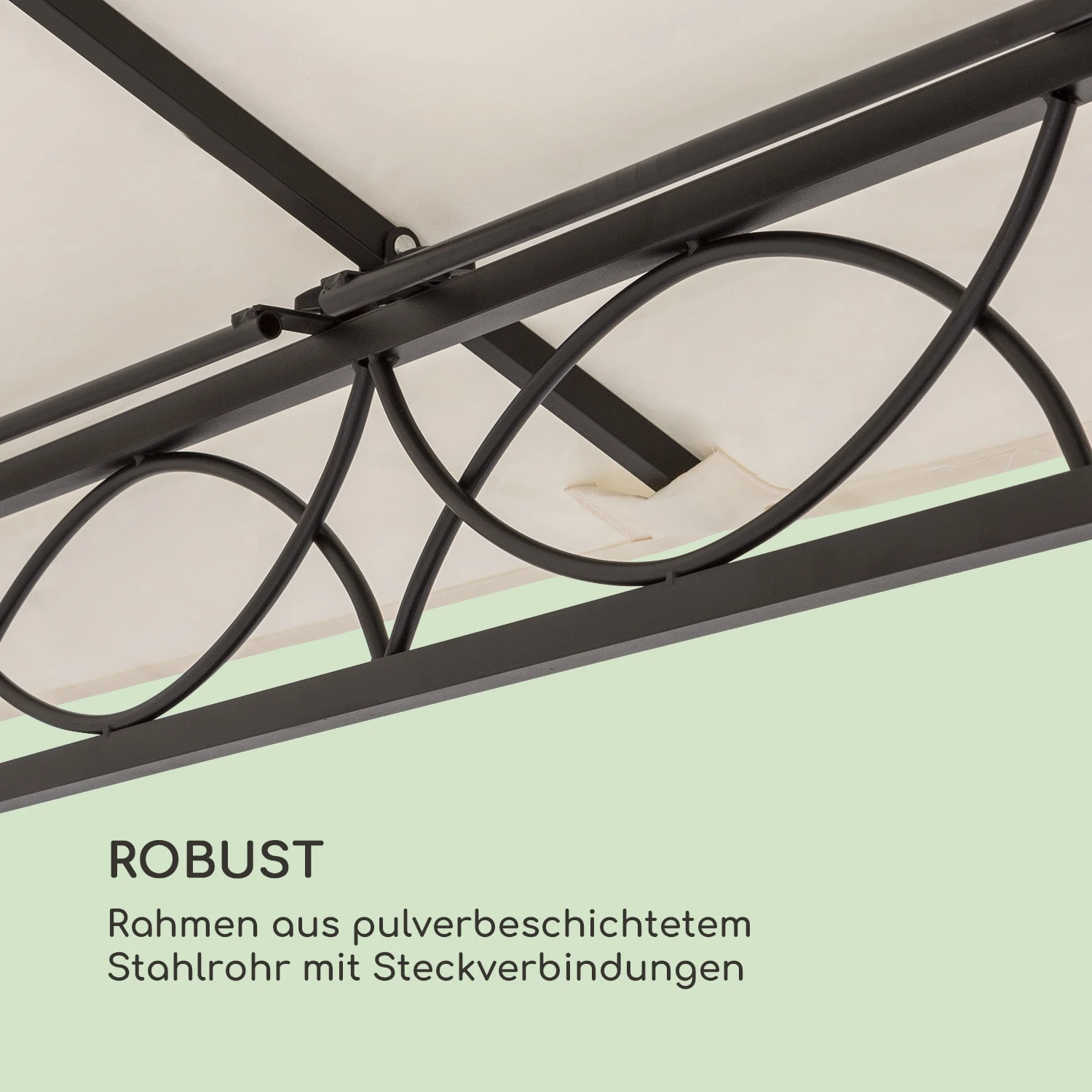 Mondo Gartenpavillon Partyzelt Gazebo 295x262x295 Stahl Polyester 10 Mondo Gartenpavillon Partyzelt Gazebo 295x262x295 Stahl Polyester – Bild 8