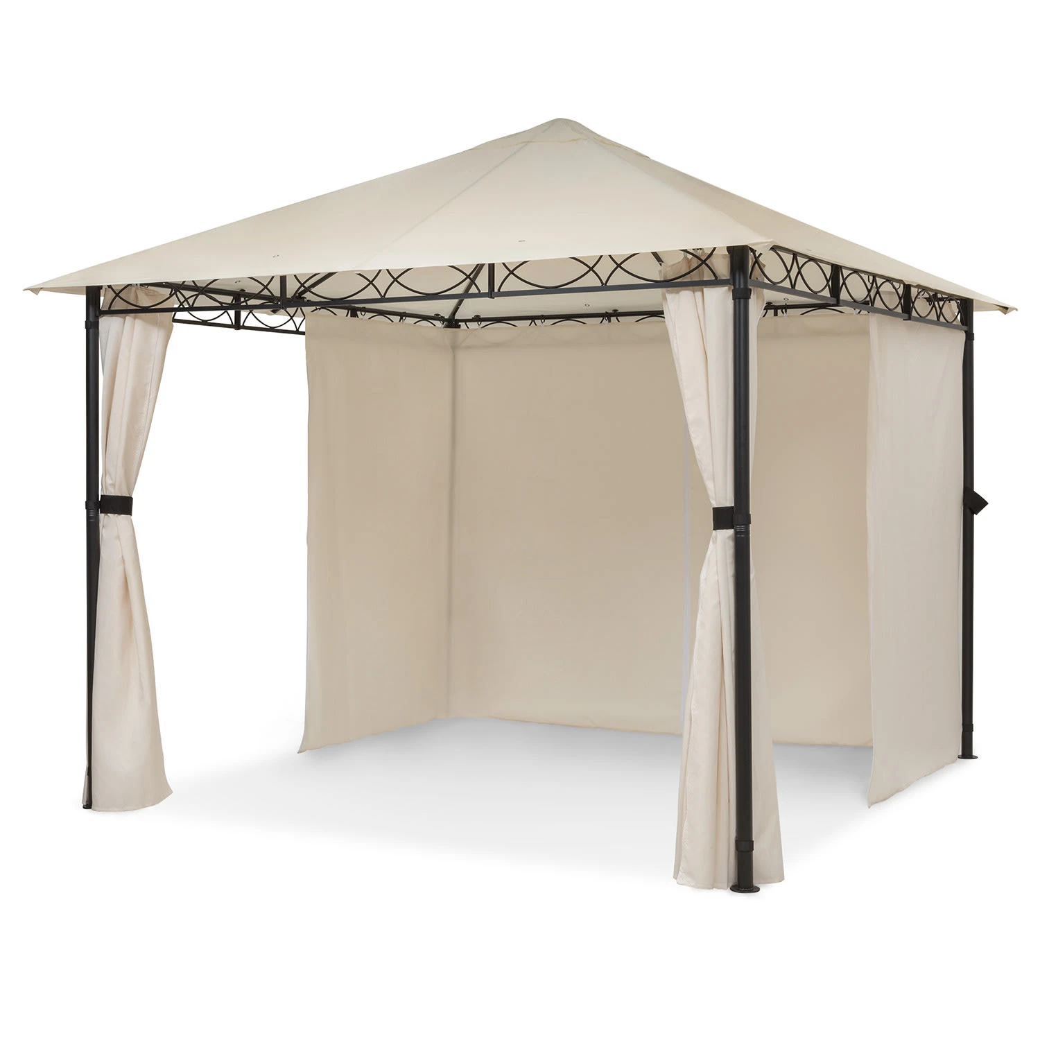 Mondo Gartenpavillon Partyzelt Gazebo 295x262x295 Stahl Polyester 3 Mondo Gartenpavillon Partyzelt Gazebo 295x262x295 Stahl Polyester