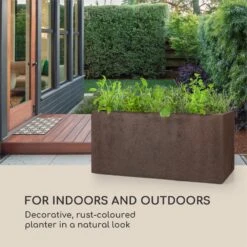 Solid Grow Rust Pflanzgefäß 80 X 38 X 38 Cm Fibreclay Rostfarben 12 Solid Grow Rust Pflanzgefäß 80 X 38 X 38 Cm Fibreclay Rostfarben -Gartenbedarf Geschäft 10034788 yy 0002 logo Blumfeldt Solid Grow Rust Pflanzgefaess 80x38x38cm