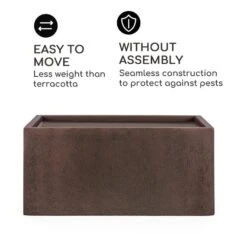 Solid Grow Rust Pflanzgefäß 80 X 38 X 38 Cm Fibreclay Rostfarben 17 Solid Grow Rust Pflanzgefäß 80 X 38 X 38 Cm Fibreclay Rostfarben -Gartenbedarf Geschäft 10034788 yy 0007 logo Blumfeldt Solid Grow Rust Pflanzgefaess 80x38x38cm