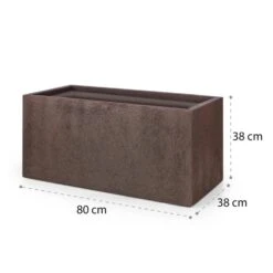 Solid Grow Rust Pflanzgefäß 80 X 38 X 38 Cm Fibreclay Rostfarben 19 Solid Grow Rust Pflanzgefäß 80 X 38 X 38 Cm Fibreclay Rostfarben -Gartenbedarf Geschäft 10034788 yy 0009 logo Blumfeldt Solid Grow Rust Pflanzgefaess 80x38x38cm