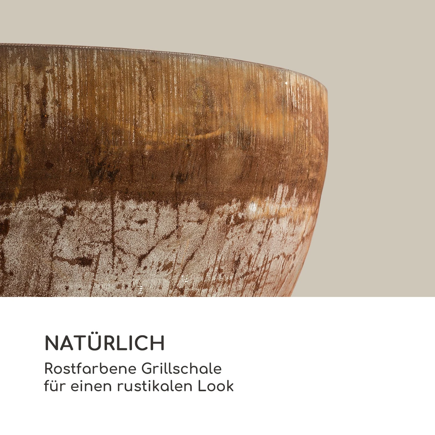 Savage Feuerschale Mit Grill Ø: 60,5 Cm Stahl Inkl. Wetterschutz Rost 7 Savage Feuerschale Mit Grill Ø: 60,5 Cm Stahl Inkl. Wetterschutz Rost – Bild 5