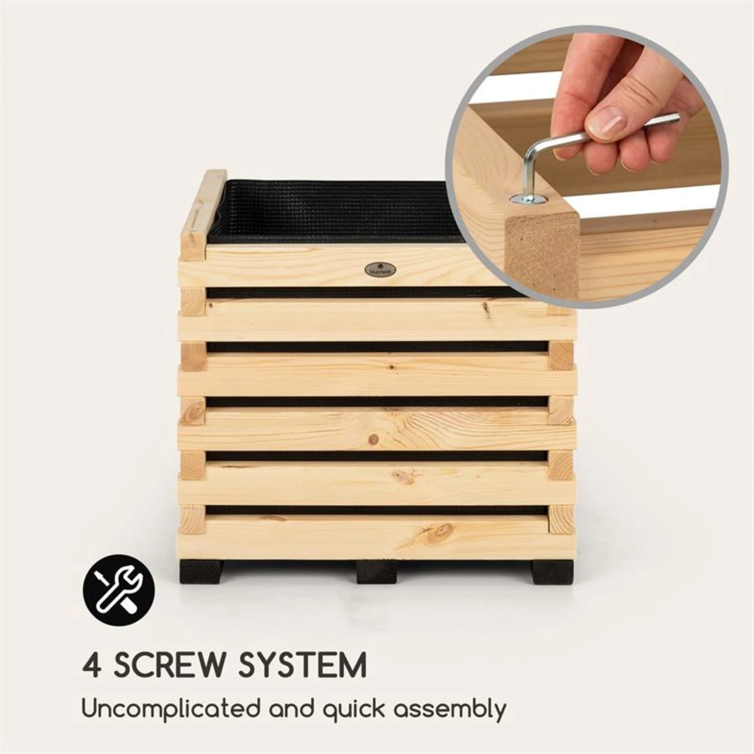 Modu Grow 50 Hochbeet 50 X 45 X 50 Cm Kiefernholz Kiefer – Bild 7