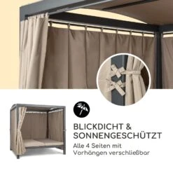 Eremitage Double XL Sunbed 2 Pers Stahl-Rahmen Sonnendach Vorhänge 15 Eremitage Double XL Sunbed 2 Pers Stahl-Rahmen Sonnendach Vorhänge -Gartenbedarf Geschäft 10035429 de 0004 logo