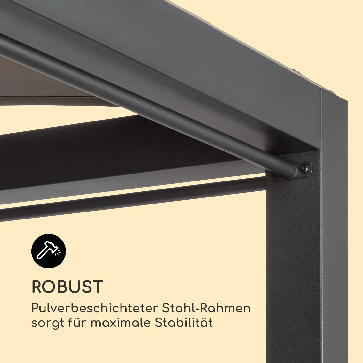 Eremitage Double XL Sunbed 2 Pers Stahl-Rahmen Sonnendach Vorhänge 8 Eremitage Double XL Sunbed 2 Pers Stahl-Rahmen Sonnendach Vorhänge – Bild 6