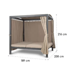 Eremitage Double XL Sunbed 2 Pers Stahl-Rahmen Sonnendach Vorhänge 21 Eremitage Double XL Sunbed 2 Pers Stahl-Rahmen Sonnendach Vorhänge -Gartenbedarf Geschäft 10035429 yy 0010 logo