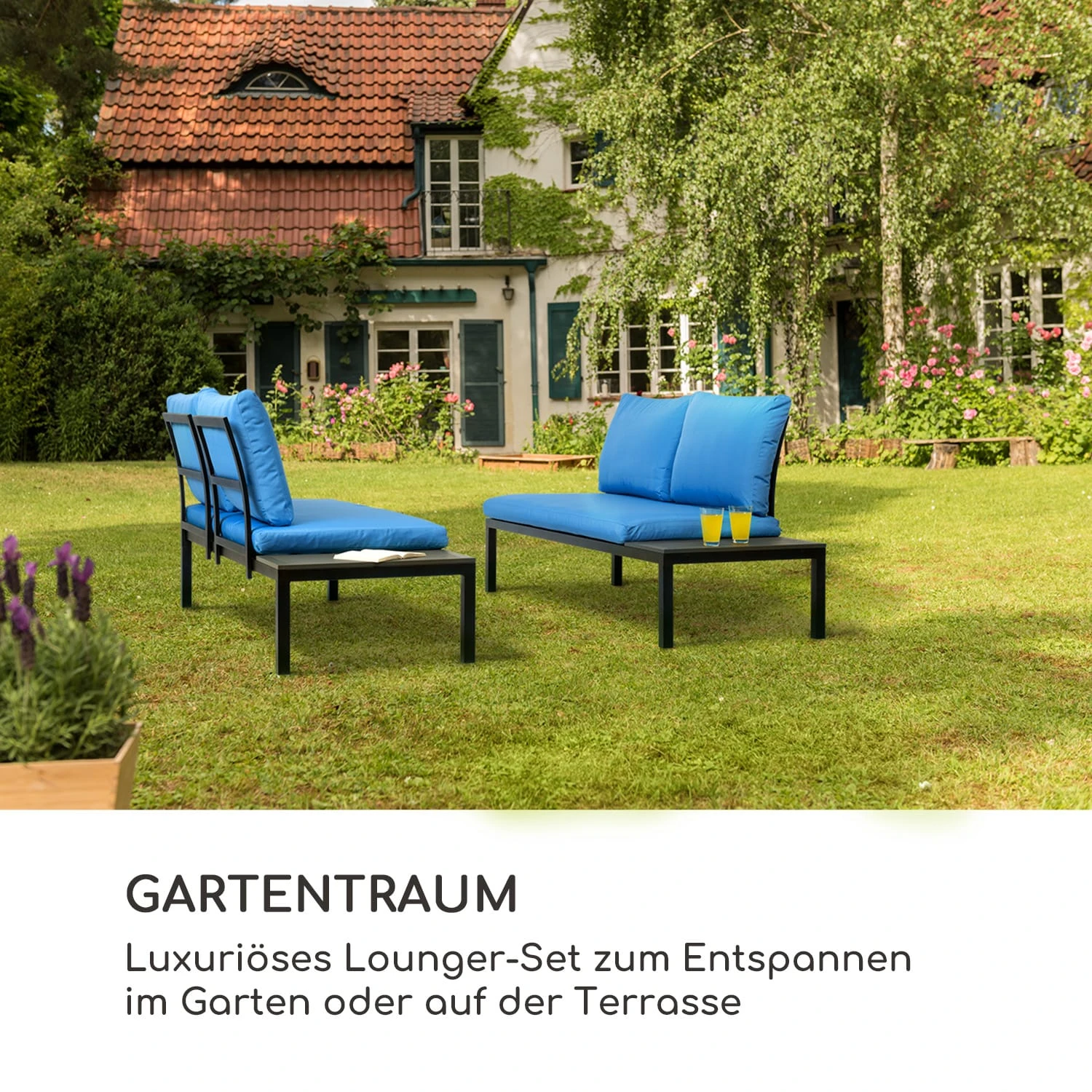 Cartagena Lounger 2 Zweisitzer Mit Tisch Stahl Polyester 4 Cartagena Lounger 2 Zweisitzer Mit Tisch Stahl Polyester – Bild 2