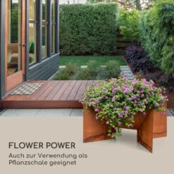 Desert Rust Square Feuerschale Pflanzschale Stahl 52x46 Cm Rost-Optik -Gartenbedarf Geschäft 10035751 de 0005 logo