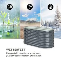 High Grow Hochbeet 160 X 80 X 80 Cm Stahl-Wellblech Einfacher Aufbau -Gartenbedarf Geschäft 10035814 de 0006 logo