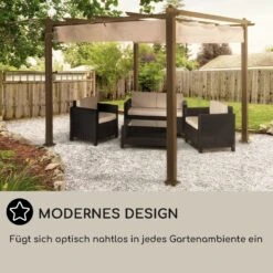 Pantheon Rust Pergola Aluminium 3x3m 6 Eckpfosten Wasserabweisend -Gartenbedarf Geschäft 10035887 DE 0006 usp