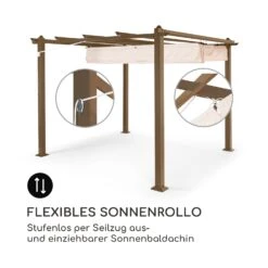 Pantheon Rust Pergola Aluminium 3x3m 6 Eckpfosten Wasserabweisend -Gartenbedarf Geschäft 10035887 de 0004 logo