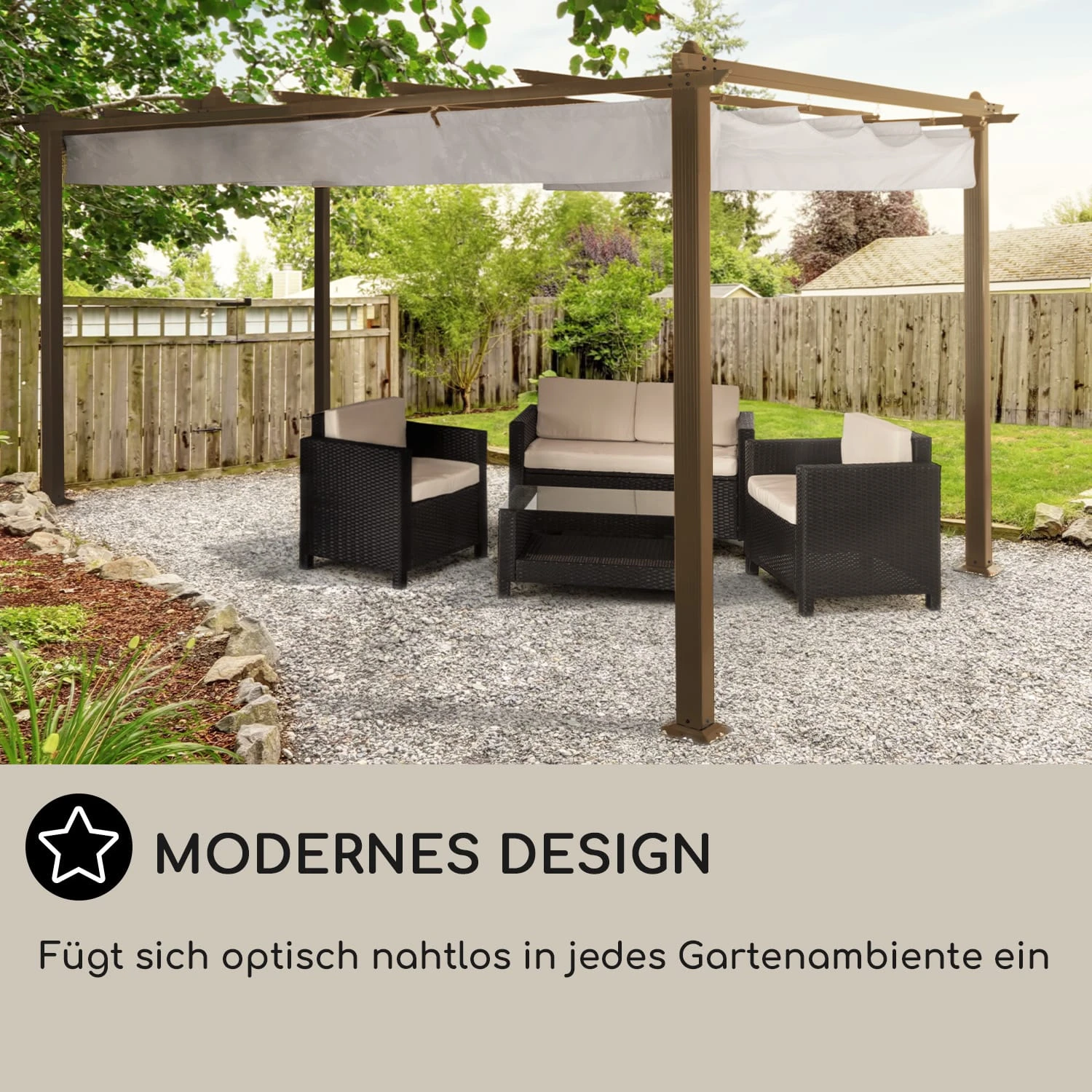 Pantheon Rust Pergola Aluminium 3x4m 6 Eckpfosten Wasserabweisend 7 Pantheon Rust Pergola Aluminium 3x4m 6 Eckpfosten Wasserabweisend – Bild 6