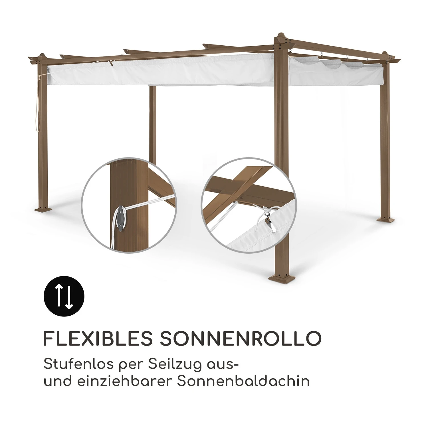 Pantheon Rust Pergola Aluminium 3x4m 6 Eckpfosten Wasserabweisend 5 Pantheon Rust Pergola Aluminium 3x4m 6 Eckpfosten Wasserabweisend – Bild 4