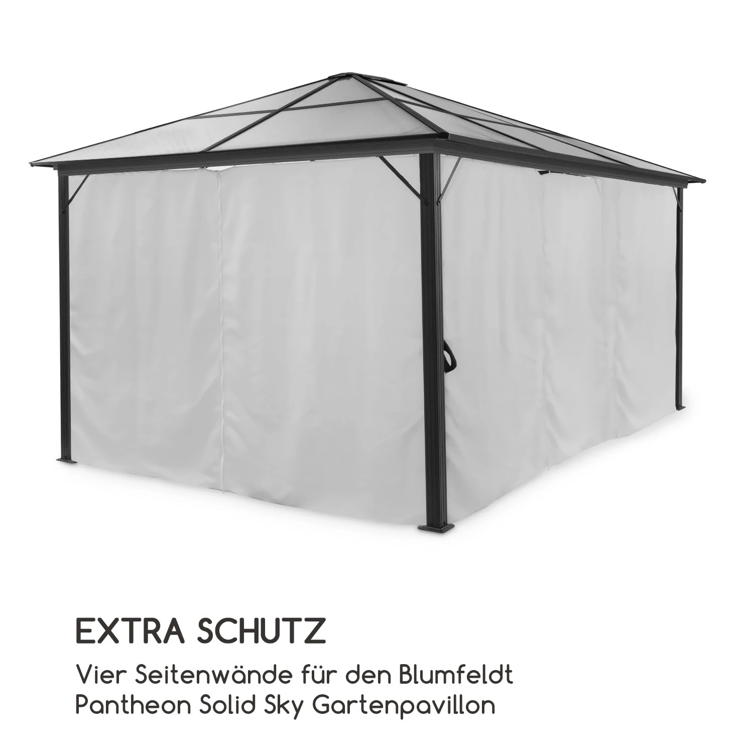 Pantheon Solid Sky Pavillon-Seitenwände 3x4 4 Stück 140g/m² 5 Pantheon Solid Sky Pavillon-Seitenwände 3x4 4 Stück 140g/m² – Bild 3
