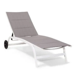 Gartenbedarf Geschäft 28 Limala Sonnenliege Lounger Stahl/Aluminium Textilene 150 Kg Mobil
