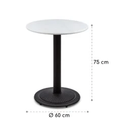 Patras Pearl Bistro-Tisch Jugendstil Marmor Ø 60 Cm H 75 Cm Gusseisern -Gartenbedarf Geschäft 10035977 yy 0008 logo