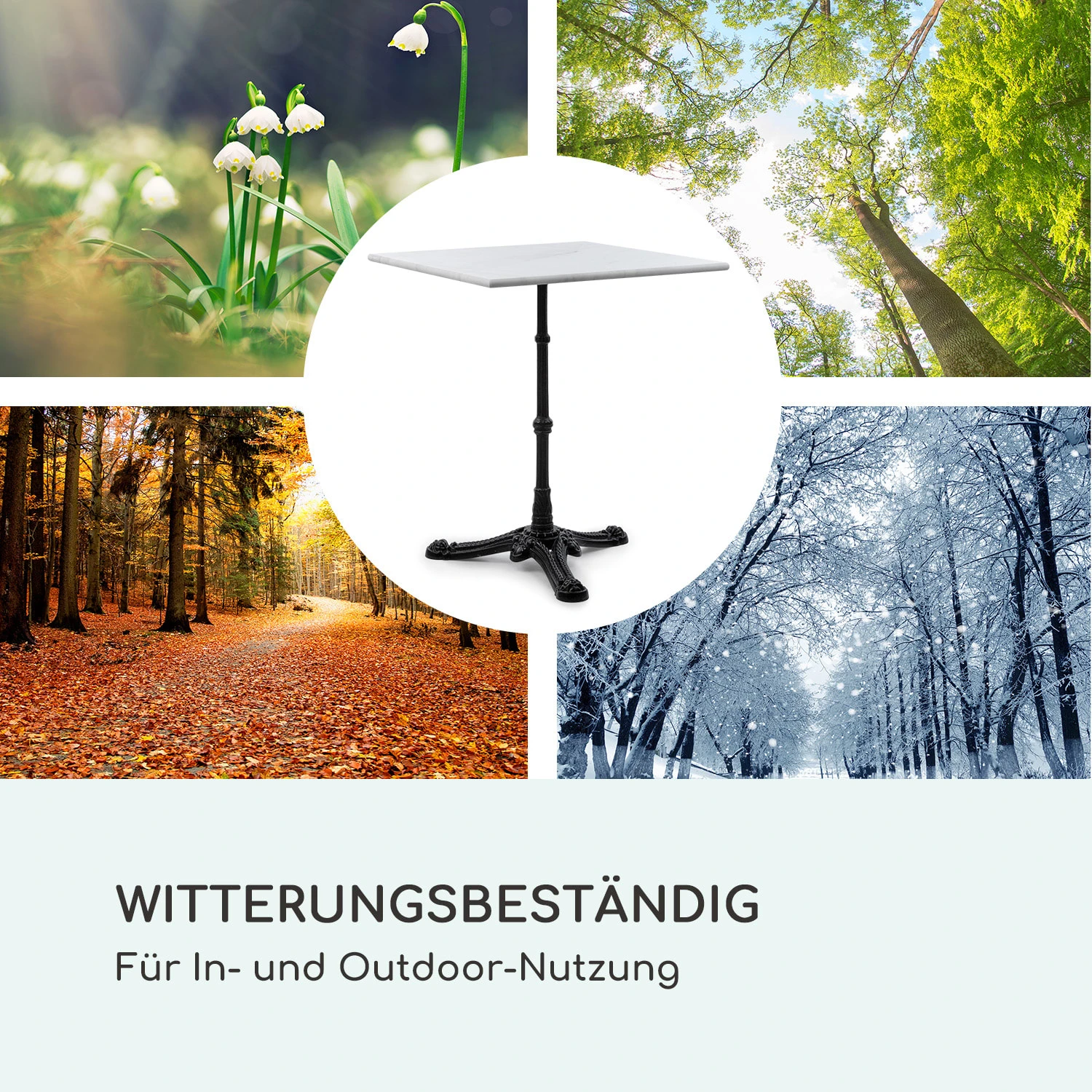 Patras Onyx Bistro-Tisch Mit Jugendstil Marmor 60 X 60 Cm Höhe: 72 Cm Dreibein 9 Patras Onyx Bistro-Tisch Mit Jugendstil Marmor 60 X 60 Cm Höhe: 72 Cm Dreibein – Bild 7