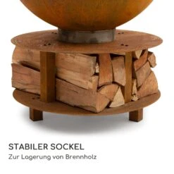 Savage 2.0 Rund Feuerschalen-Grill Ø: 60 Cm Stabiler Sockel Holzlager -Gartenbedarf Geschäft 10036085 de 0003 logo