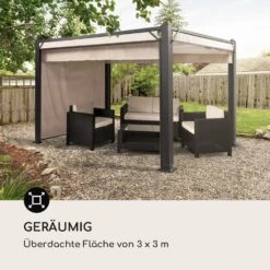 Pantheon Cortina Pergola Ersatzseitenwand Set: 4 Wände 200 G/m² Polyester-Tuch 3x3m -Gartenbedarf Geschäft 10036116 de 0004 logo