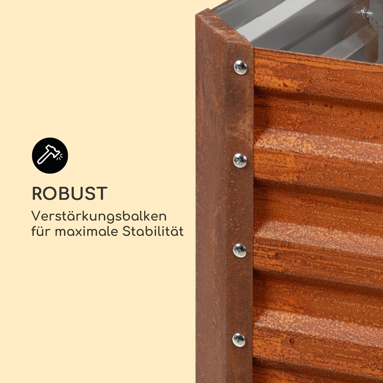 Rust Grow Hochbeet Gartenbeet Verzinktes Stahlblech Rost-Finish 7 Rust Grow Hochbeet Gartenbeet Verzinktes Stahlblech Rost-Finish – Bild 5