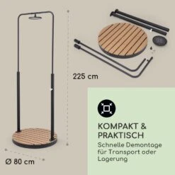 Sumatra Falls Round Gartendusche WPC Aluminium Ø 80 Cm Rund 14 Sumatra Falls Round Gartendusche WPC Aluminium Ø 80 Cm Rund -Gartenbedarf Geschäft 10036348 de 0006 usp