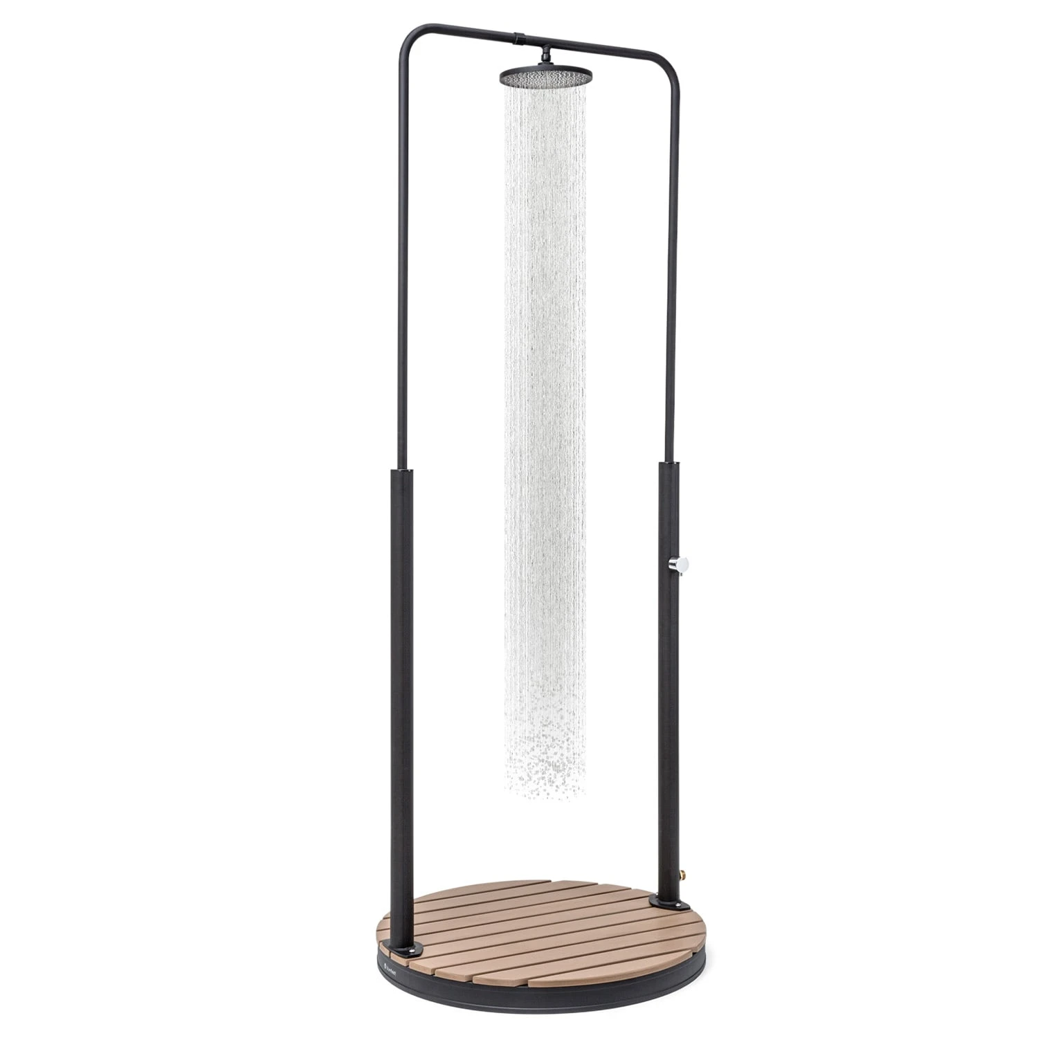 Sumatra Falls Round Gartendusche WPC Aluminium Ø 80 Cm Rund 3 Sumatra Falls Round Gartendusche WPC Aluminium Ø 80 Cm Rund