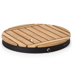 Sumatra Teak Round Gartendusche Aluminium Teakholz Tragegriff