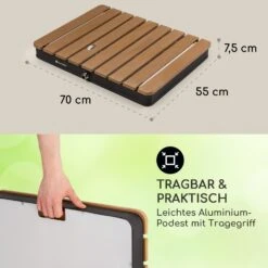 Sumatra Breeze Square Gartendusche WPC Aluminium 70x55cm Eckig -Gartenbedarf Geschäft 10036436 de 0006 usp